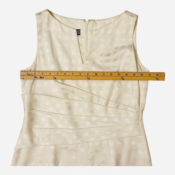 Anne Klein Dress Women's Size 10 Sleeveless V-Neck Pleated Summer Formal Casual - Picture 3 of 5